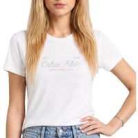 calvin klein jeans tops y camisetas classic script para mujer
