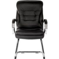 teknik goliath light 6958 bonded leather visitor chair - black black