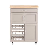 carrito de servir para cocina con 3 puertas y 1 cajon