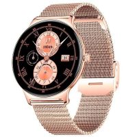 cool ultrathin reloj smartwatch amoled llamadas salud deporte rosa  2 correas