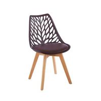 pack 6 sillas viva de polipropileno 825353 cm - marron