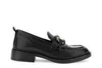mocasines de piel con accesorio de banda black 36