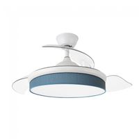 ventilador led aspas plegables moda mini azul 72w