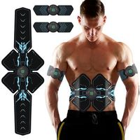 masajeador electronico abdominal ems estimulador muscular inlambrico 25x03x20 cm color negro
