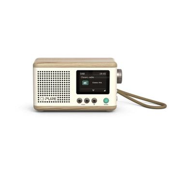 Radio Pure Classic Mini Blanco Algodón/Roble DAB+ FM Bluetooth 5.3 5W