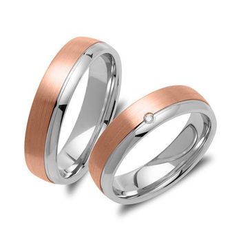 Alianzas de plata 925 con baño de oro rosa