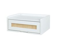 estanteria de pared ljuredso con cajon 40x30x165 cm - blanco encasa