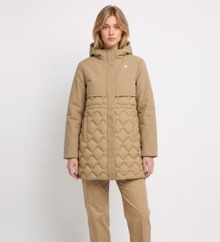 K-way para mujer. K8161EW Chaqueta Siphelle Hybrid Warm Shell beige (XL), Casual, Nylon