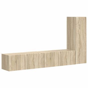 Conjunto De Mueble De Tv Montaje En La Pared 3 Uds | Mueble De Salón | Gabinete De Tv Roble Sonoma