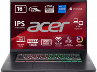 reacondicionado seminuevo muy bueno portatil gaming - acer chromebook cbg516-1h-72ew 16 wqxga intel core i7-1260p 16gb ram 256gb ssd iris xe