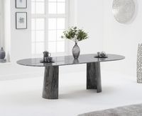 sutton 260cm grey marble dining table