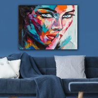 pintura decorativa lienzo 51159595070100 multicolor 70x100 cm