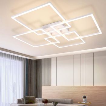 Lámpara De Techo Led Moderna De 32 W Con Marcos Rectangulares Para Sala De Estar Y Dormitorio Zmh