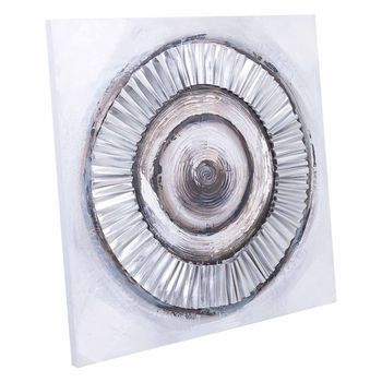 Cuadro Con Relieve Pintado A Mano 80x80x3