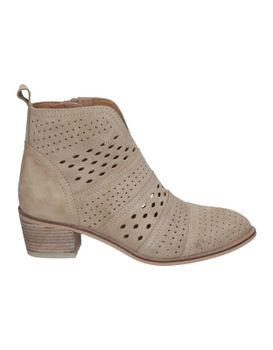 Botines De Piel Con Tacón Para Mujer Alpe 5391 Color Camel 37