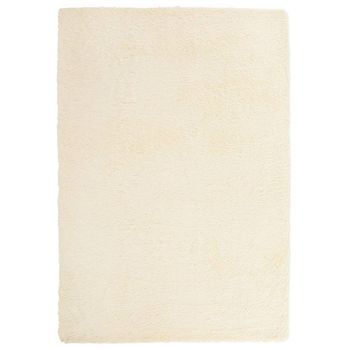 Alfombra Peluda De Pelo Largo Navarra Crema 200x290cm Poliéster Vidaxl