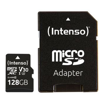 Intenso Professional microSDXC 128GB UHS-I U3 V30 Clase 10 + Adaptador SD
