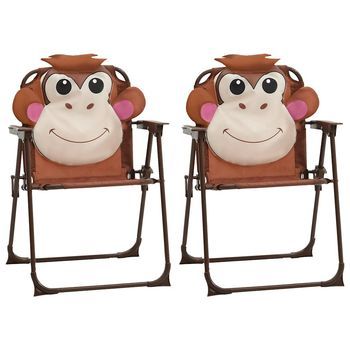 Mesa Y Sillas De Jardín Infantil 3 Uds | Muebles De Jardín Con Sombrilla Marrón