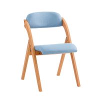 silla plegable con asiento y respaldo madera de haya y tela azul