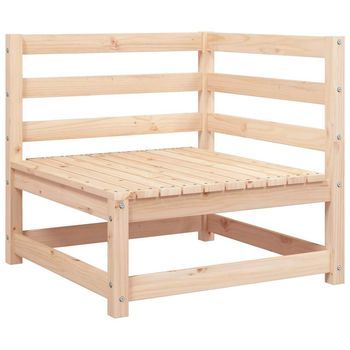 Conjunto De Muebles De Jardín 2 Uds | Mesa Y Sillas Con Cojines Madera Maciza Pino