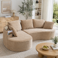 sofa de 3 plazas - mueble para salon - pana - caqui 250x152x82cm
