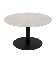mesa de centro de acero satinado d60cm