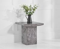 crema grey marble side table