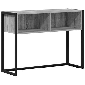 Mesa Auxiliar | Mesa De Apoyo Gris Sonoma 100 X 36 X 75 Cm Madera Contrachapada