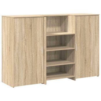 Mostrador De Recepción Roble Sonoma 155x50x103,5 Cm Vidaxl