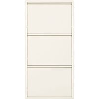 zapatero de 3 compartimentos crema