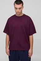 basic oversized crew neck t-shirt rojo