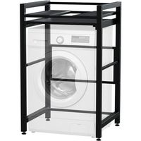 estanteria para lavadora alara metal negro 60x60x180 cm clp