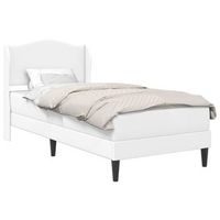 estructura de cama blanco 100 x 200 cm cuero sintetico vidaxl