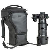 funda holster think tank 710864 con correa de hombro y protector de lluvia negro
