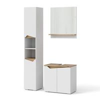 conjunto de muebles de bano marelle 3 partes con mueble alto vicco
