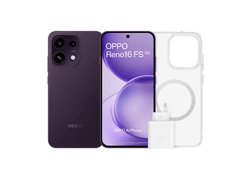 OPPO Bundle Reno16 FS, Púrpura Negro, 512 GB, 8 GB RAM, 6.57