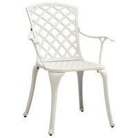 mesa y sillas de bistro 3 piezas  mueble de jardin aluminio fundido blanco