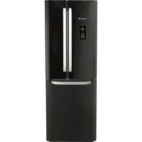 hotpoint slim american style fridge freezer ffu3dg1k - black black