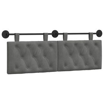 Cabecero，panel De Cabecero Colgante Gris Oscuro Terciopelo