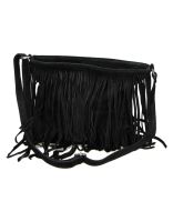 bolso bandolera con flecos chenson cg-58028 en negro uni