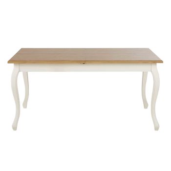 Mesa de comedor extensible de pino y chapa de roble de 160 a 200 cm