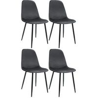 set de 4 sillas de comedor maryam terciopelo gris oscuro 54x45x88 cm clp