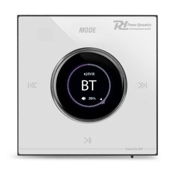 Amplificador Estéreo Power Dynamics Powerline B50W 25W RMS BT Empotrable Pantalla LCD Mando
