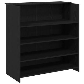 Escritorio De Recepción Roble Negro 100x50x103,5 Cm Madera De Ingeniería Vidaxl