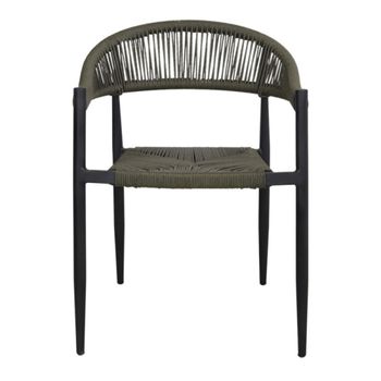 Silla roma  oliva metal verde
