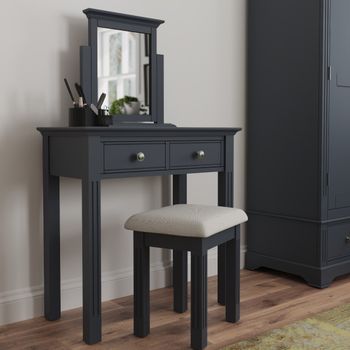 Aubrey Midnight Grey Dressing Table
