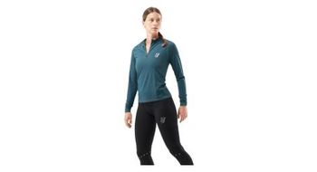 Maillot de manga larga compressport trail hz merino azul de mujer