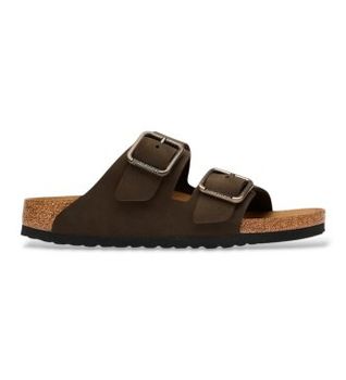Birkenstock para hombre. 1032761 Sandalias de Piel Arizona Wire Buckle (Ajuste Regular) marrón (43), Plano, Nobuck, Ninguno, Casual