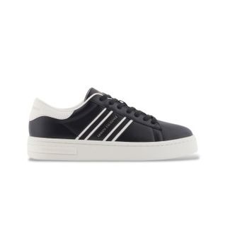 A|X Armani Exchange para mujer. XW002231AF21421MC024 Zapatillas casual pro negro (35), Plano, Cordones