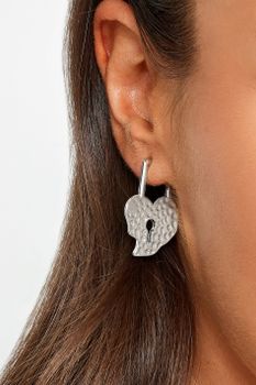 Pendientes Colgantes De Corazones Textura